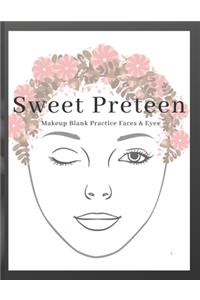 Preteen Eyes & Faces Makeup Artist Blank Charts Paper Sheets Workbook to Practice & Record Different Techniques