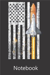 Space rocket American Flag