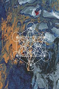 Metatron's Cube Abstract Paint 8.5 x 11 150 Pages Dot Grid Journal Notebook