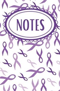 Purple Ribbon Portable Notebook