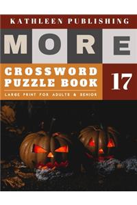 Crosswords Large Print: crossword puzzle books for adults big print - More 50 Large Print Crosswords Puzzles to Keep you Entertained for Hours - halloween pumpkin design