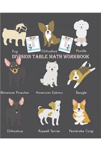 Division Table Math Workbook