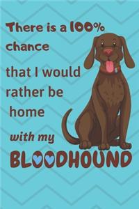 There is a 100% chance that I would rather be home with my BloodHound