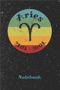 Vintage Zodiac Aries Notebook