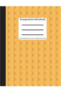 Orange Composition Notebook - College Ruled 200 Sheets/ 400 Pages 9.69 X 7.44: Soft Cover - Plain Journal - Blank Writing Notebook - Lined Page Book - Abstract Design (Composition Notebook Journal)