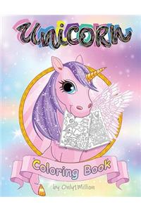 Unicorn Coloring Book: Activity Book for Kids, Awesome Coloring Book for Girls and Boys, a Fun Unicorn Games and Drawing Space for Learning