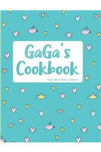 Gaga's Cookbook Aqua Blue Hearts Edition