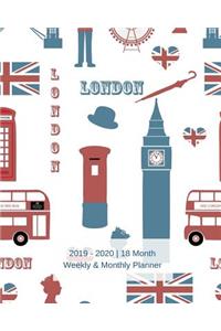 2019 - 2020 18 Month Weekly & Monthly Planner
