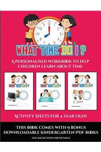Activity Sheets for 4 Year Olds (What time do I?)