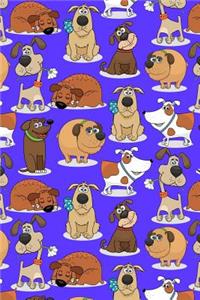 Journal Notebook For Dog Lovers Funny Dogs Pattern 5