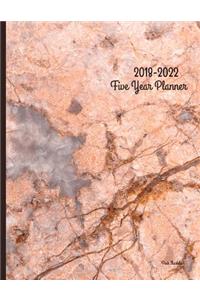 2018 - 2022 Pink Marble Five Year Planner