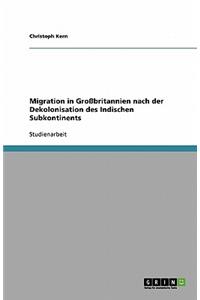 Migration in Großbritannien nach der Dekolonisation des Indischen Subkontinents