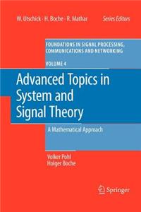 Advanced Topics in System and Signal Theory