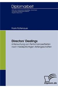Directors' Dealings - Untersuchung von Performanceeffekten nach meldepflichtigen Aktiengeschäften
