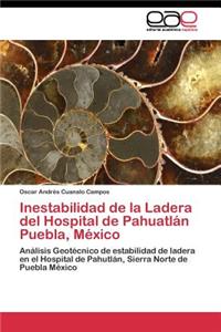 Inestabilidad de la Ladera del Hospital de Pahuatlán Puebla, México