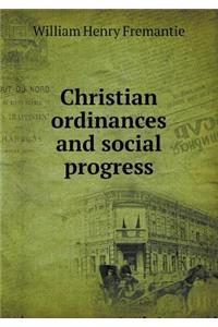 Christian ordinances and social progress