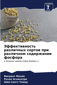 Эффективность различных сортов при разли