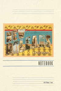 Vintage Lined Notebook Greetings from New Orleans, Louisiana