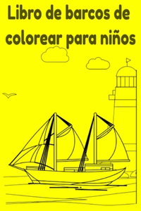 Libro de barcos de colorear para niños
