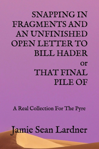 SNAPPING IN FRAGMENTS AND AN UNFINISHED OPEN LETTER TO BILL HADER or THAT FINAL PILE OF: A Real Collection For The Pyre