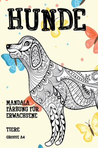 Mandala Färbung für Erwachsene - Grosse A4 - Tiere - Hunde