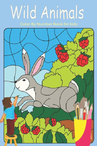Wild Animals Color by Number Book for Kids