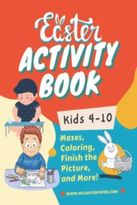 Easter Activity Book for Kids 4-10