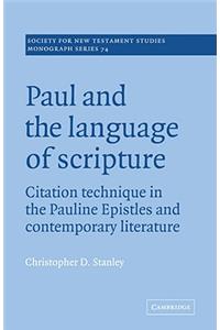 Paul and the Language of Scripture