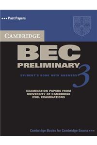 Cambridge BEC Preliminary 3 Self Study Pack