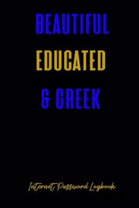 Beautiful Educated & Greek Internet Password Logbook