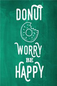 Chalkboard Journal - Donut Worry Be Happy (Green)