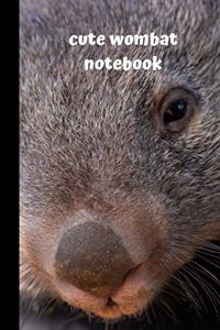 Cute wombat notebook