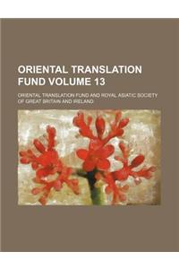 Oriental Translation Fund Volume 13