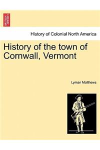 History of the Town of Cornwall, Vermont