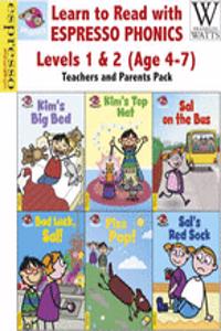Learn to Read with Espresso Phonics Levels 1&2 (Age 4-7): Teachers and Parents Pack