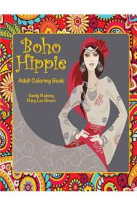 Boho Hippie Adult Coloring Book