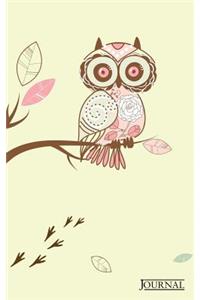 Owl Blank Journal Book 5 x 8 inch 102 Page