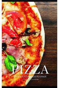 Pizza Note Monthly 2020 Planner 12 Month Calendar