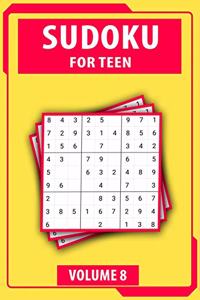 Sudoku For Teen Volume 8: Easy To Hard Sudoku Challenging And Fun Puzzle