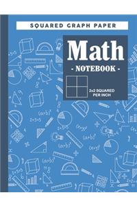 Graph Paper Math Squared Notebook