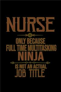 Nurse only because full time multitasking ninja is not an actual job title
