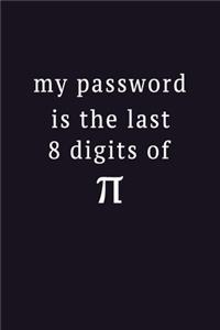 My Password Is The Last 8 Digits Of Pi