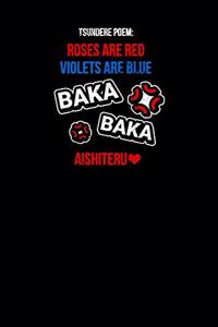 Tsundere Poem Roses are Red Violets are Blue Baka Baka Aishiteru