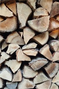 2020 Weekly Planner Rustic Firewood Cut Stacked Side View Photo 134 Pages