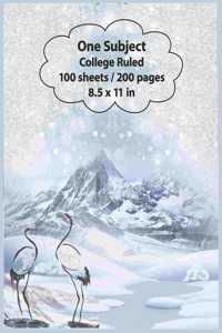 One Subject College Ruled 100 sheets / 200 pages 8.5 x 11 in