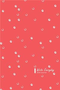 Write Everyday Lifestyle, Dated 2020 Daily Planner, 365 Days (Full Year Planner), Blank Lined, Write-in Journal (Pink)