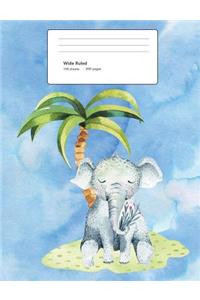 Elephant Composition Book Wide Ruled