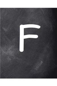 Monogram F School Composition Book Personalized Letter F Chalkboard 130 Pages