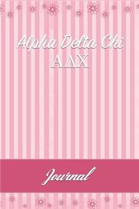 Alpha Delta Chi: Line Ruled Sorority Girls Journal - Great Present for Big or Lil Sister