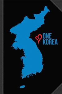 One Korea Love Unification Flag Journal Notebook